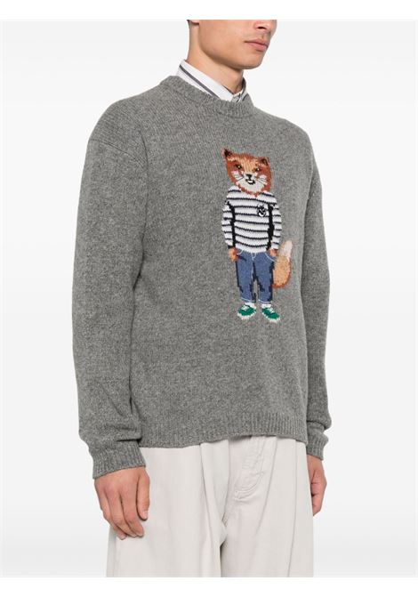 Maglione Dressed Fox in grigio Maison kitsuné - uomo MAISON KITSUNÉ | NM00809KH0002H131